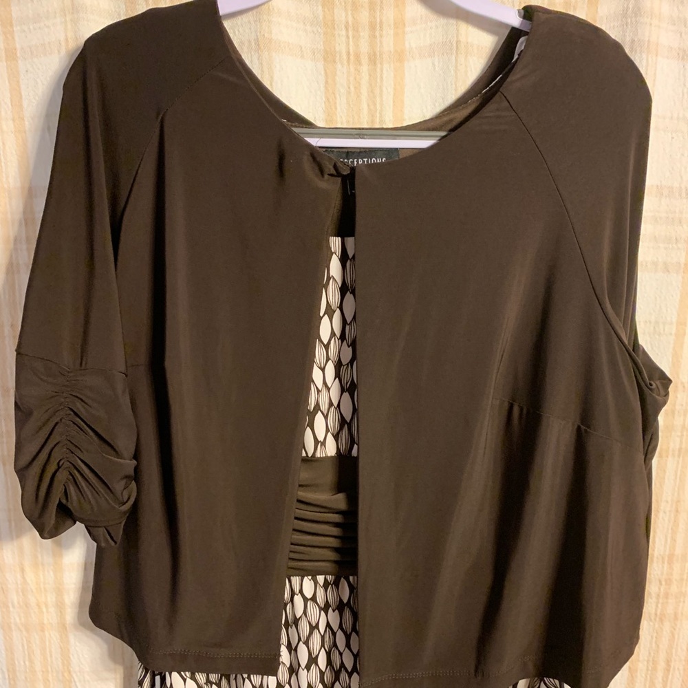 Plus size tank top with jacket maxi dress